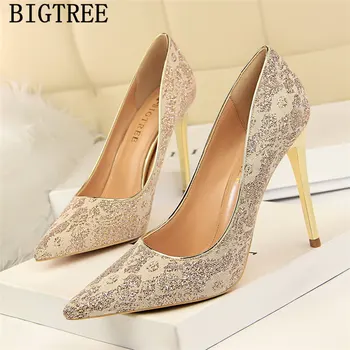 glitter designer heels