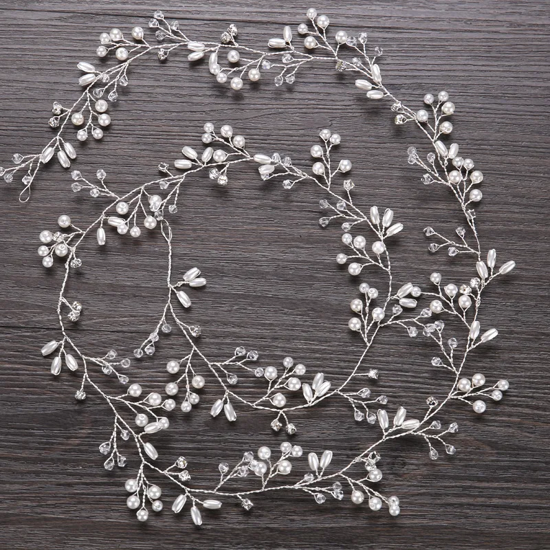 100CM Bridalvenus Wedding Headband Bridal Headpieces for Bridesmaid andCrystals Bridal Wedding Headband, Hair Vine and Headpiece (7)