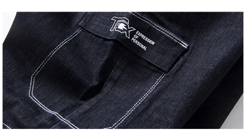 Летние шорты до колена повседневные Стрейчевые джинсы для мужчин черные боковые карманы большие размеры S M L XL XXL XXXL 4XL 5XL 6XL