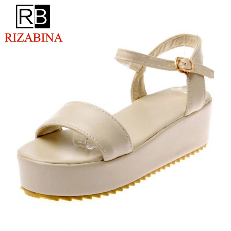 RizaBina/большие размеры 30-50 летние женские босоножки однотонная обувь с открытым