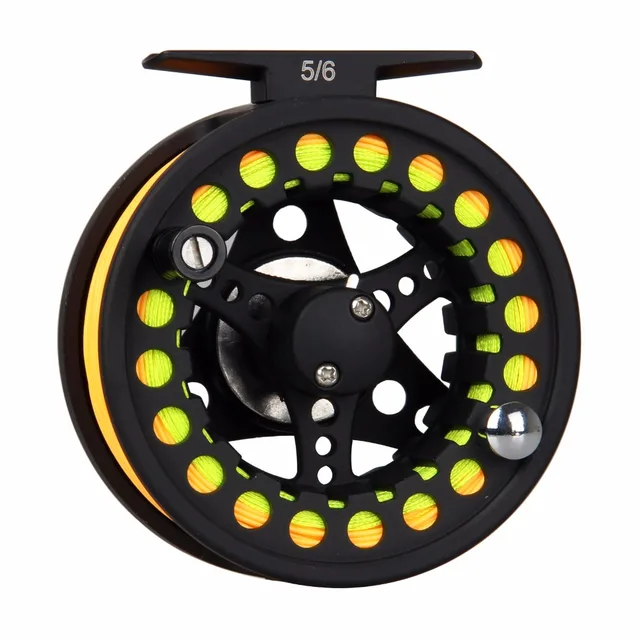 Special Price 1/2 3/4 5/6 7/8WT Black Fly Fishing Reel Large Arbor Aluminum Fly Reel with Fly Line Backing Leader Loop Tippet Special Price 1/2 3/4 5/6 7/8WT Black Fly Fishing Reel Large Arbor Aluminum Fly Reel with Fly Line Backing Leader Loop Tippet