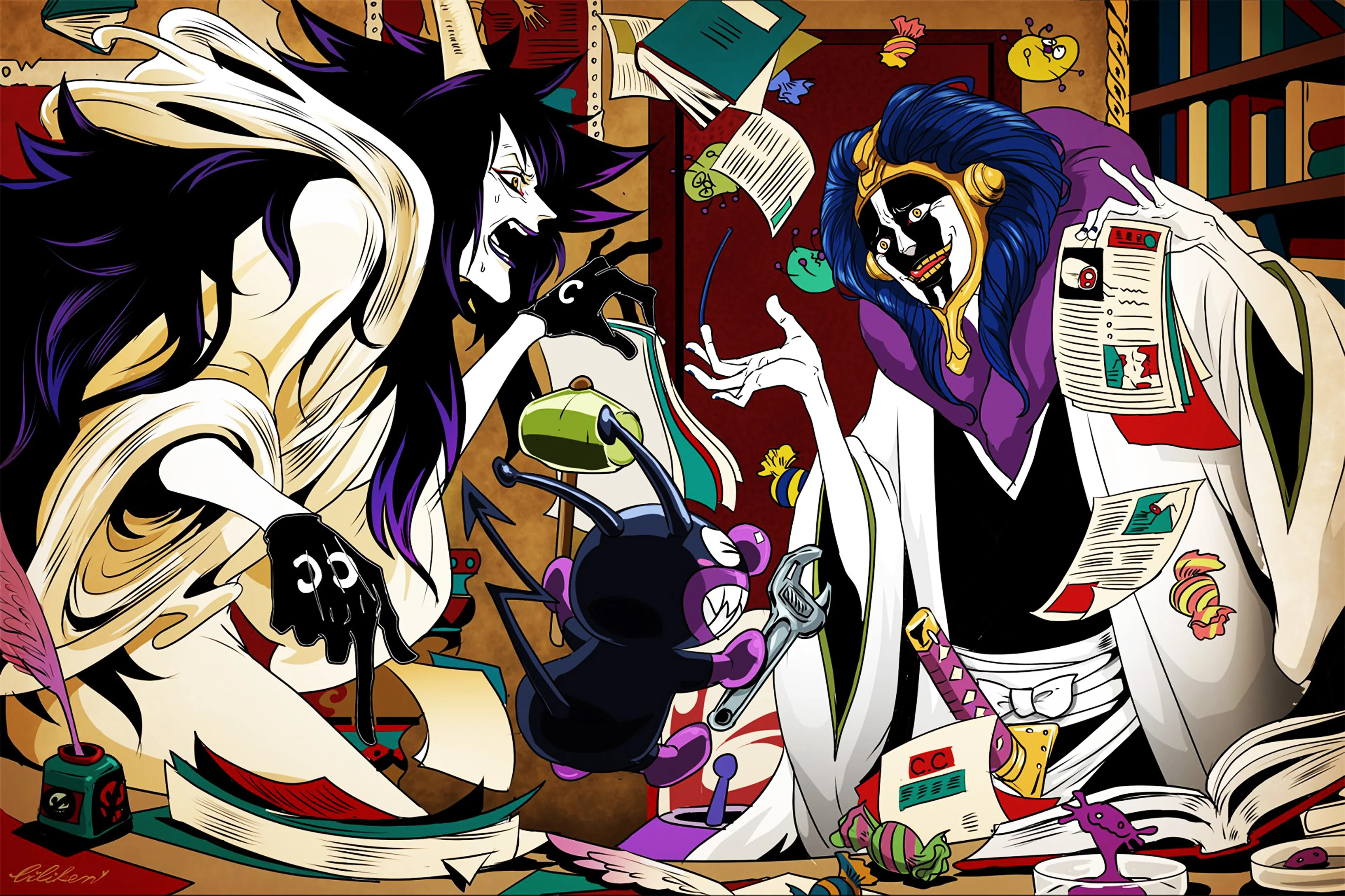 

Home decoration crossover sword One Piece anime game Silk Fabric Poster Print GB28