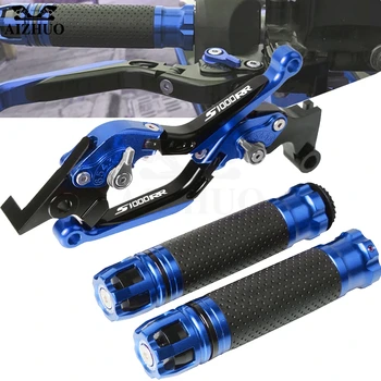 

Motorcycle Brake Clutch Lever Extendable+Hand Grips Handlebar For BMW S1000RR S1000 RR S 1000RR S 1000 RR 2010-2014 2011 12 2013