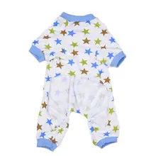 Собачья Пижама маленькая красная лошадь пятиконечная звезда Вишневый узор хлопок четыре фута одежда для домашних животных пижамы модный удобный сон