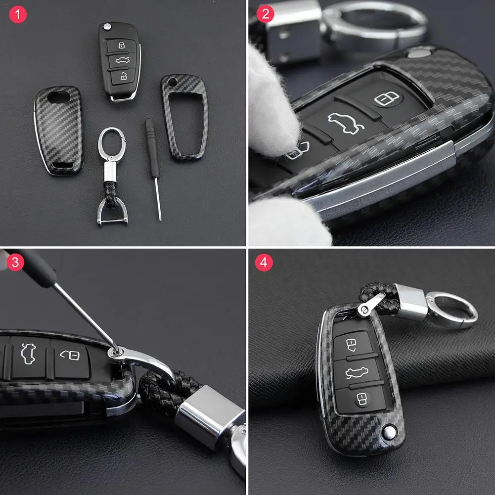 Чехол для ключей сумка для ключей держатель твердый корпус из АБС пластика чехол Запчасти подходит для 2011- для Audi A1 и C6 A7 A8 R8 A1 A3 A4 A5 Q7 A6 C5 и т. д