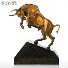 Tooarts Bull бронзовая скульптура непробиваемый скот ручной работы бронзовая скульптура современное искусство домашний орнамент для подарка/подарка