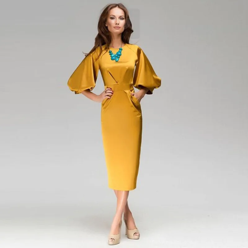 Yellow business dress Yellow business dress