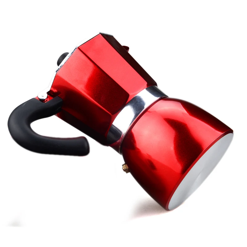 2 шт. алюминиевая кофейная гейзерная кофеварка с электрической плитой Электрический нагревательный фильтр кофейные горшки машина красная Кофеварка 220 В