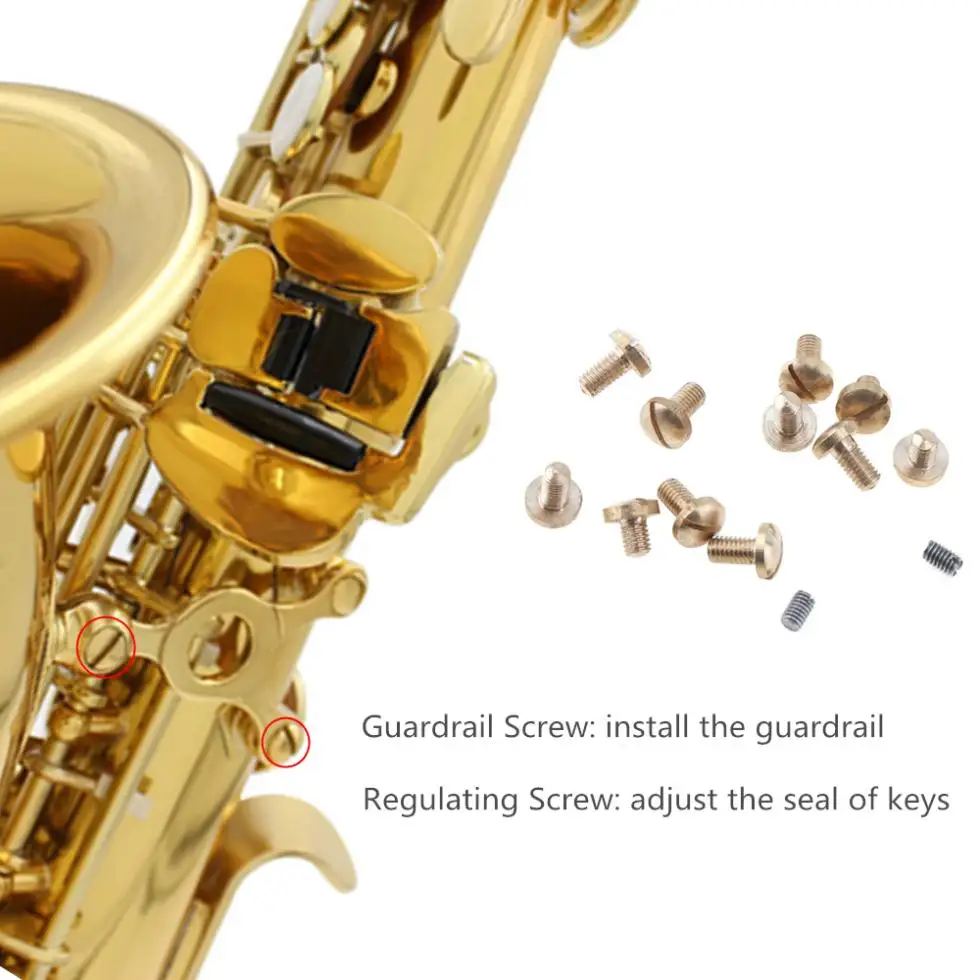 Conjunto de Peças Reparo Saxofone Ferramentas Completas Chave Rolo Reed Parafusos Agulha Vento Instrumento Kit 92 Pçs - Image 4
