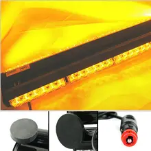 Super Bright Car Vehicle 12V 18″ Double Side 108W LED Work Light Bar Beacon Light Car Emergency Warning Strobe Light Amber