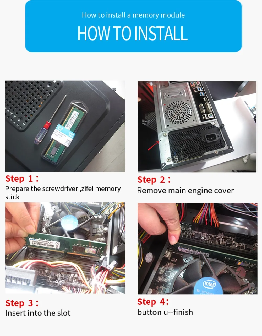 Memória do desktop da placa-mãe de zifei