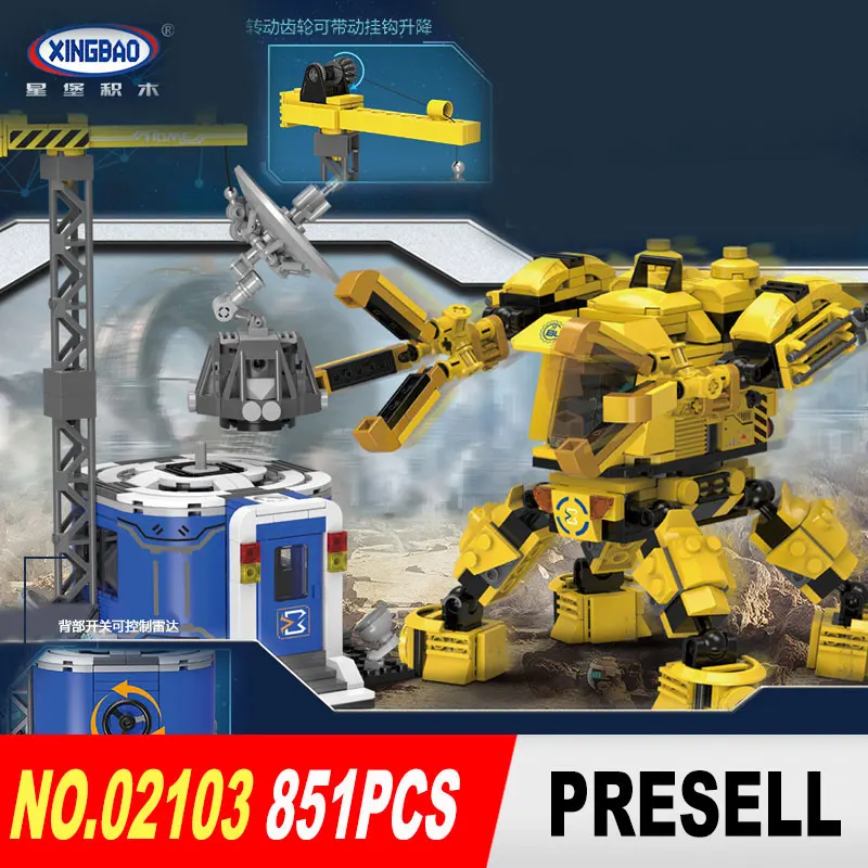 

XingBao 02103 851Pcs New Kids Toys City Series The Alien Engineering Set Model Building Blocks Toys For Kids As Christmas Gifts