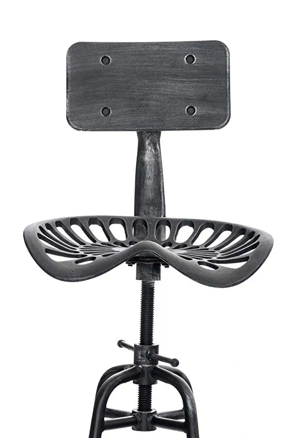 Industrial Bar Stools Furniture Design Metal Adjustable Height Back-Rest Swivel Chair Tractor Saddle Bar Stool Chair Seat Industrial Bar Stools Furniture Design Metal Adjustable Height Back-Rest Swivel Chair Tractor Saddle Bar Stool Chair Seat