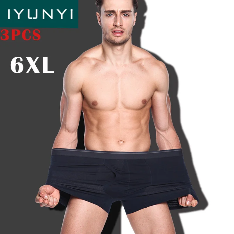 IYUNYI 3Pcs/lot 4XL 6XL Plus Size Underwear Men Boxers Shorts
