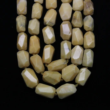 

Yellow Opal Loose Beads,Center Drilled Raw Opal Faceted Nugget Beads Pendants for Necklace Jewelry Supplies