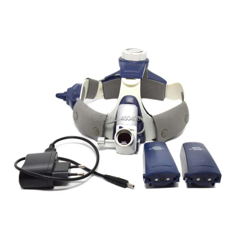 Высокомощный медицинский головной светильник 5 Вт Светодиодный медицинский Налобный фонарик Стоматологический Хирургический головной светильник Фокусируемый светильник с 2 батареями