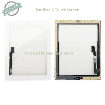 

OEM Quality Front Display For iPad 3 Touch Screen Panel With Home Button Digitizer Assembly Replacement Black White 10pcs