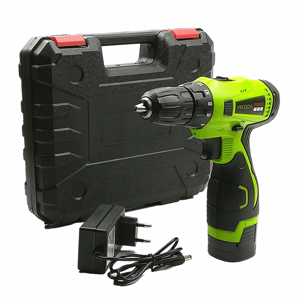 YIKODA 16.8V Lithium Battery Rechargeable Electric Screwdriver Cordless Driver Drill Household