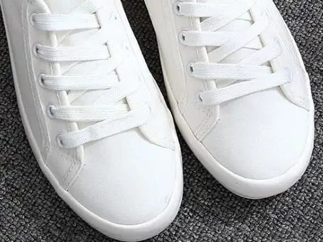 Плоской подошве белые туфли женский A196 (1)-A196 (7)
