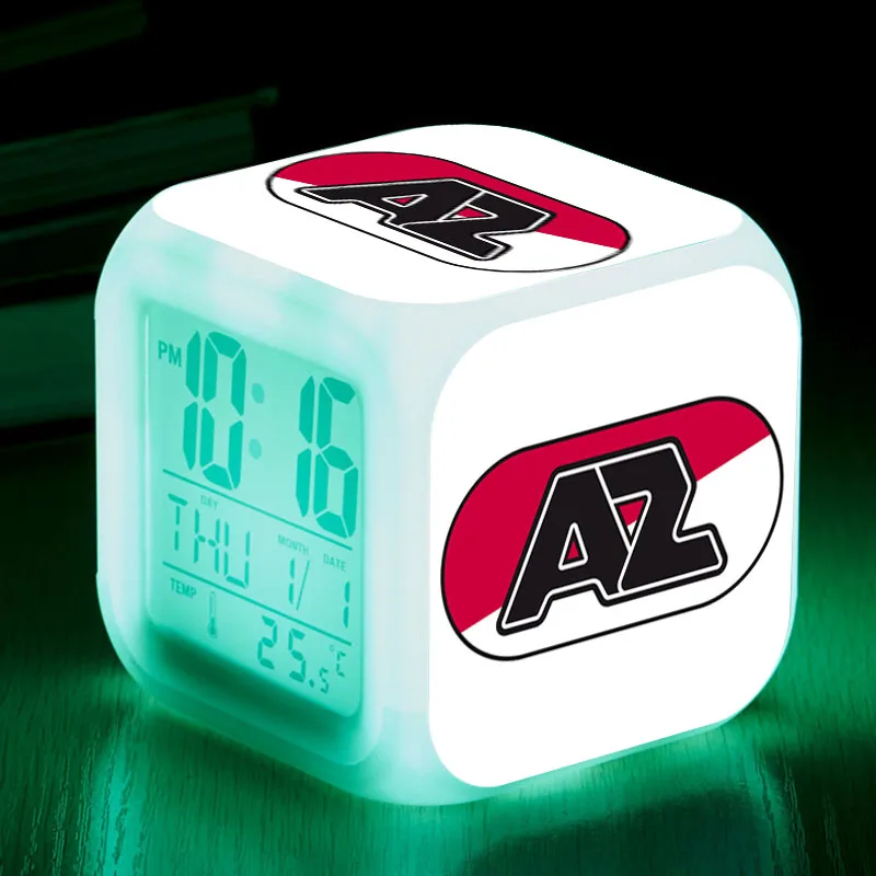 

Alkmaar AZ Stichting LED alarm clock digitale wekker reveil projection Soccer Team Watch reloj despertador Kid KLOK Digital Toy