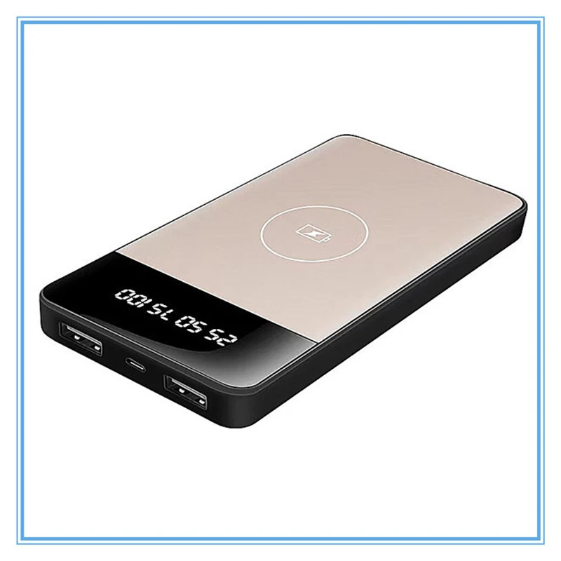 2018 latest Qi wireless charger mobile power 20000mAh dual US5V2A output external battery universal latest price 2018 latest Qi wireless charger mobile power 20000mAh dual US5V2A output external battery universal latest price