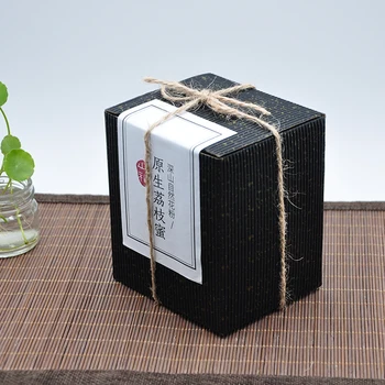 

wholesale9*8*10.5cm High-gradeBlackwithGoldspot ThickenedCorrugated box Kraft paper box gift beem candy nut packing200pcs/lot