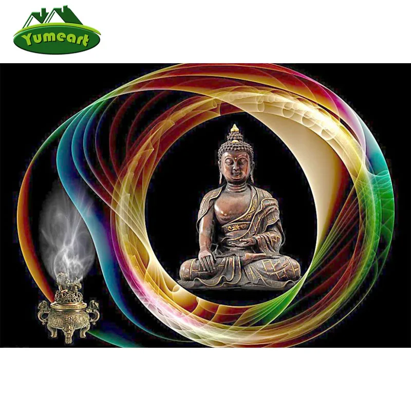 Diamond Embroidery People 5D Cross Stitch Crystal Full Sets Unfinish Decorative Diy Painting Buddha | Дом и сад