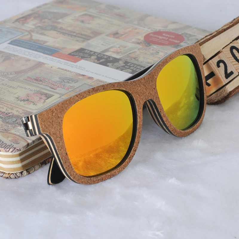 BOBO BIRD, поляризационные деревянные мужские солнцезащитные очки для скейтборда, Ретро стиль, оправа Spuare, женские очки, очки gafas de sol pequevienas hombre