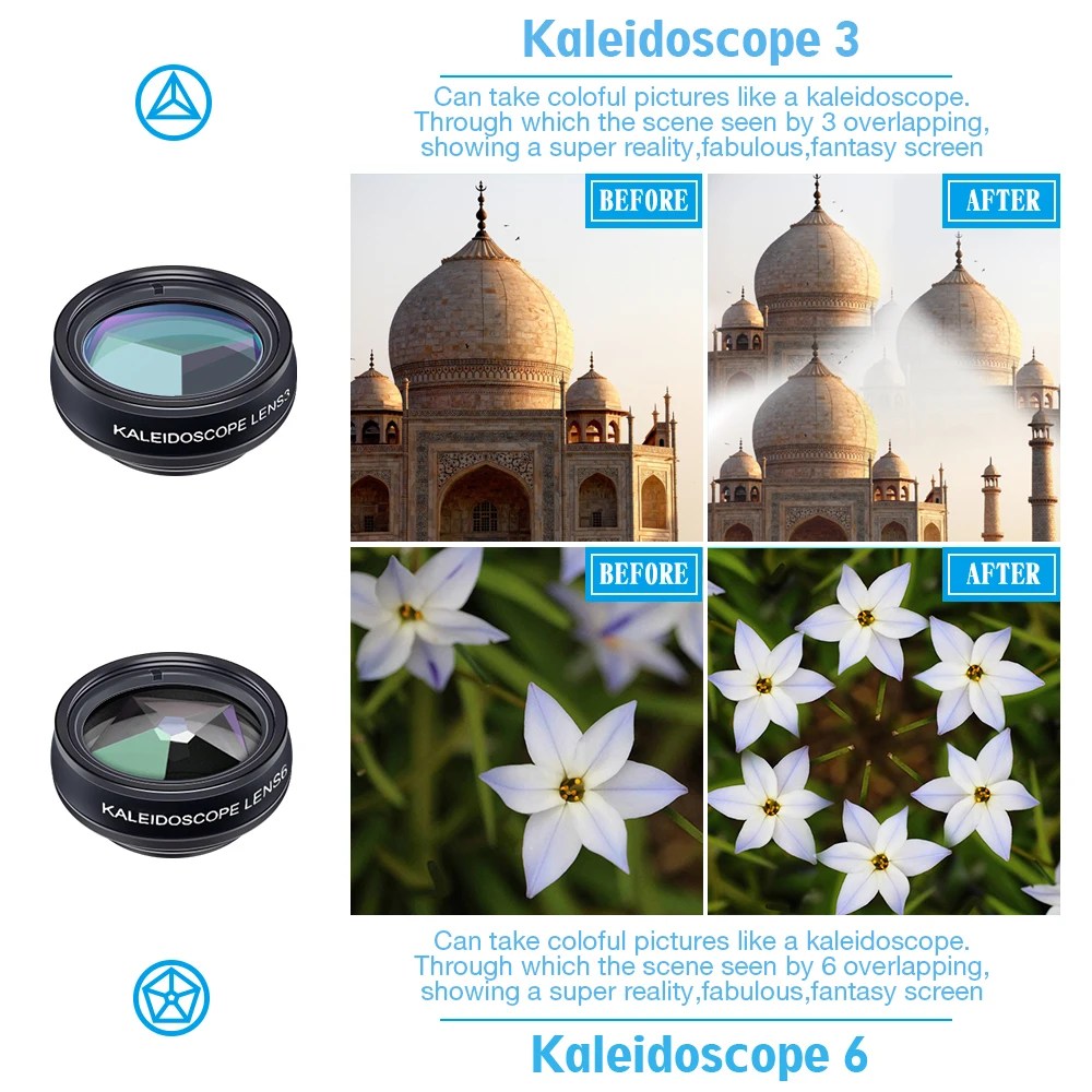 APEXEL набор объективов для телефона Универсальный 10 в 1 Рыбий глаз широкоугольный макрообъектив CPL фильтр калейдоскоп+ 2X телескоп объектив для смартфона