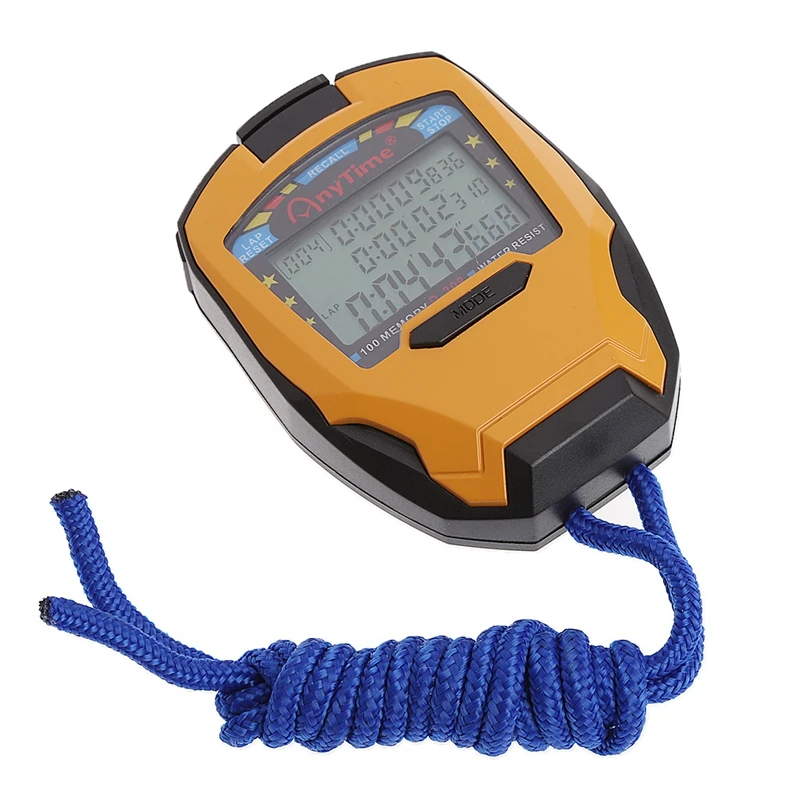 

3 Row100 Lap 1/1000s Digital Sport Counter Timer Professional Athletic Stopwatch