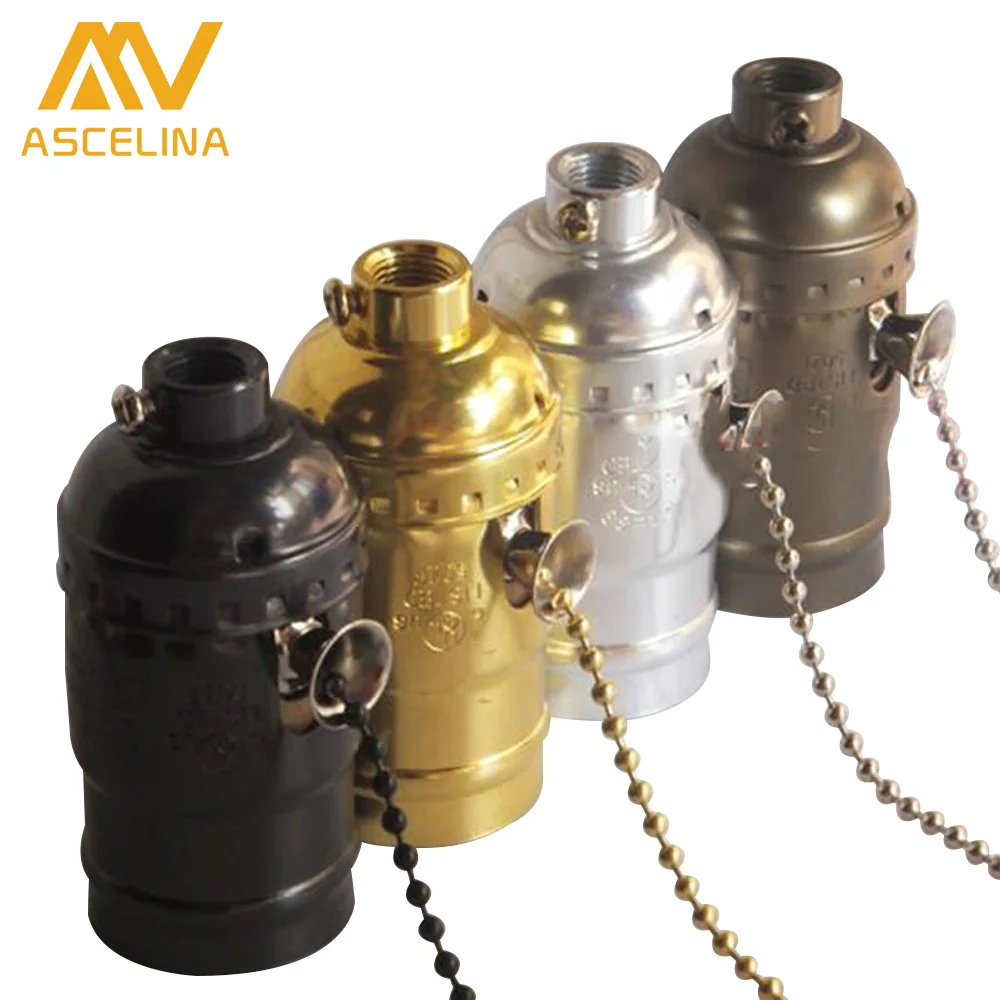 High Quality E27 Vintage Retro Lamp Base Holder Screw Bulb Aluminum