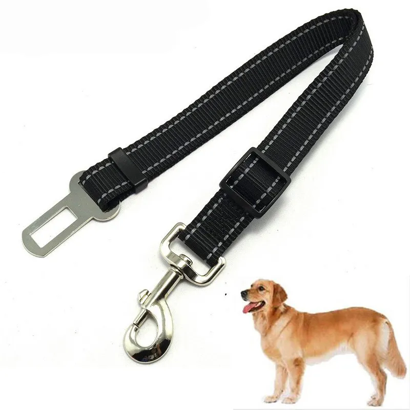 Pet dog leash nylon car driving safety fixed traction dog walking