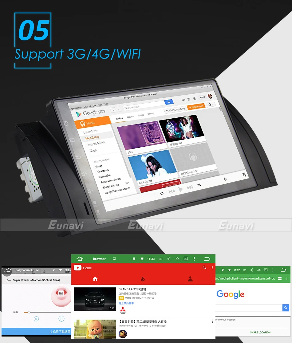 Best Eunavi Quad Core 9 inch Android 9.0 PC 1 Din Car Radio GPS Radio Stereo For BMW E53 E39 X5 Support TV 3G WiFi OBD DVR Bluetooth 12