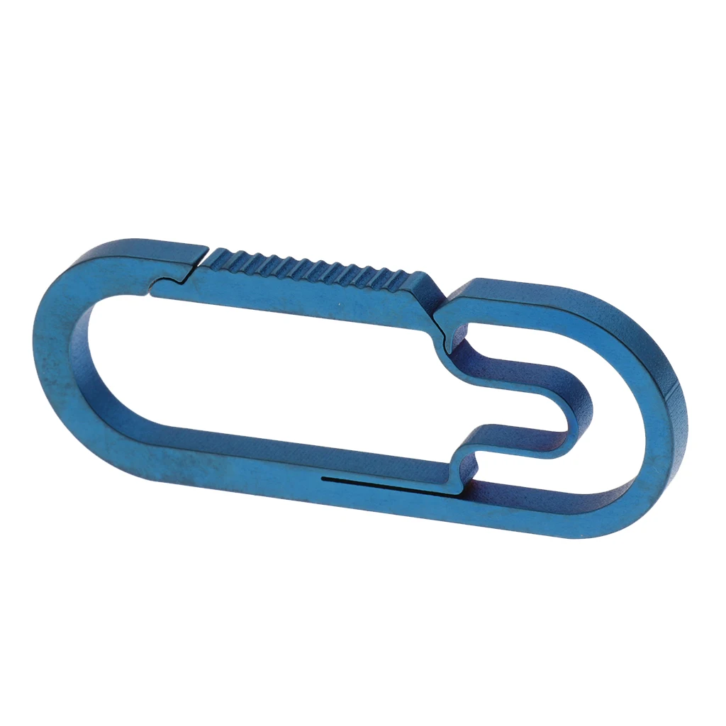 High Strength Outdoor Titanium Alloy Buckle Carabiner Keychain Key Ring Clip Hook Climbing Tool