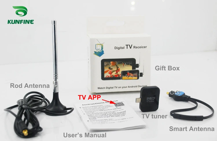 Микро USB цифровой DVB-T DVB-T2 ТВ тюнер приемник для Android телефона и планшета