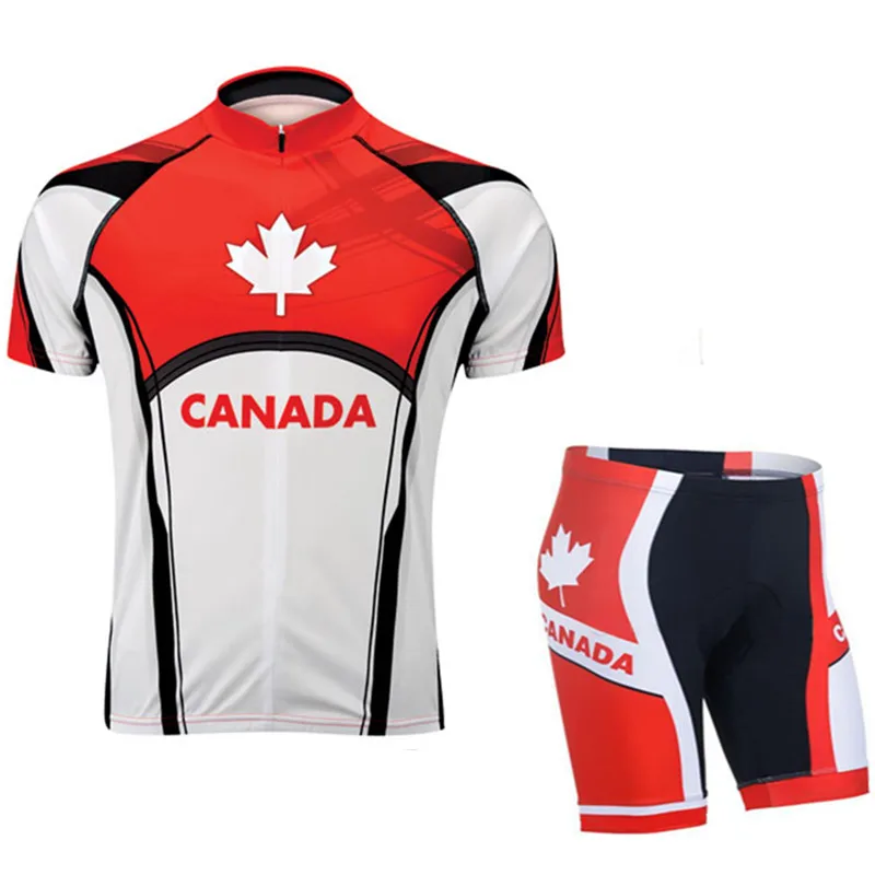 Длинный AO Канада/Франция/США Велоспорт Джерси высокого качества полиэстер трикотажный комплект для велоспорта