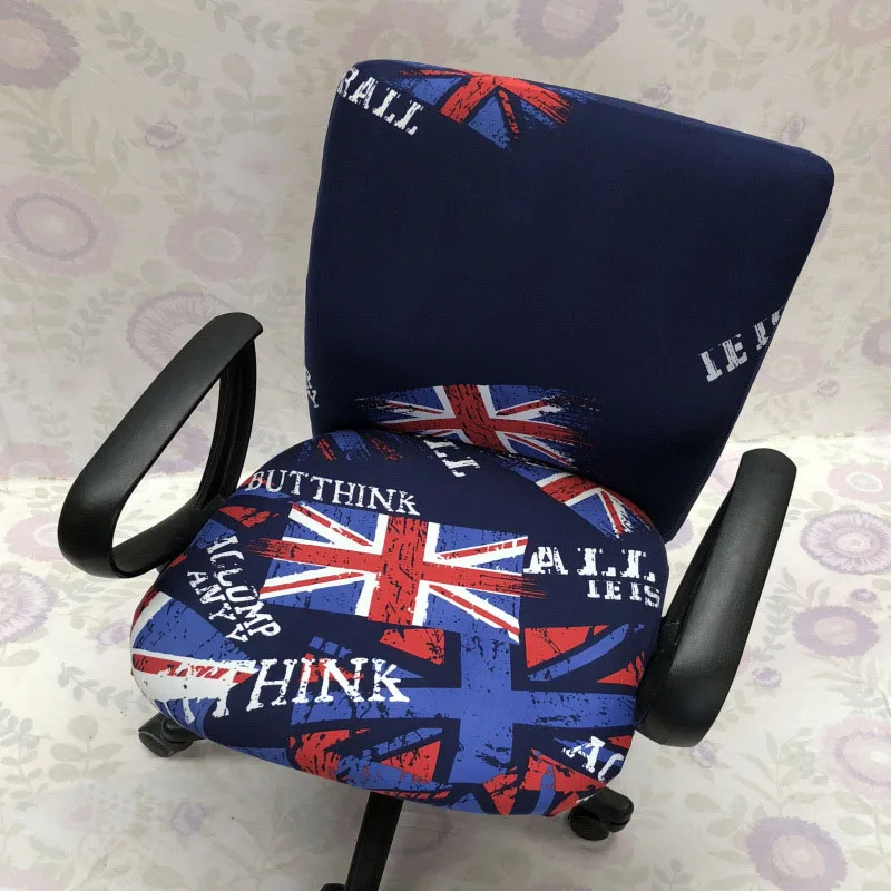 دنة كرسي الكمبيوتر المكتبية غطاء مرونة زهرة الطباعة القابلة للإزالة غطاء مقعد s تمتد مرونة الأغلفة الصلبة اللون