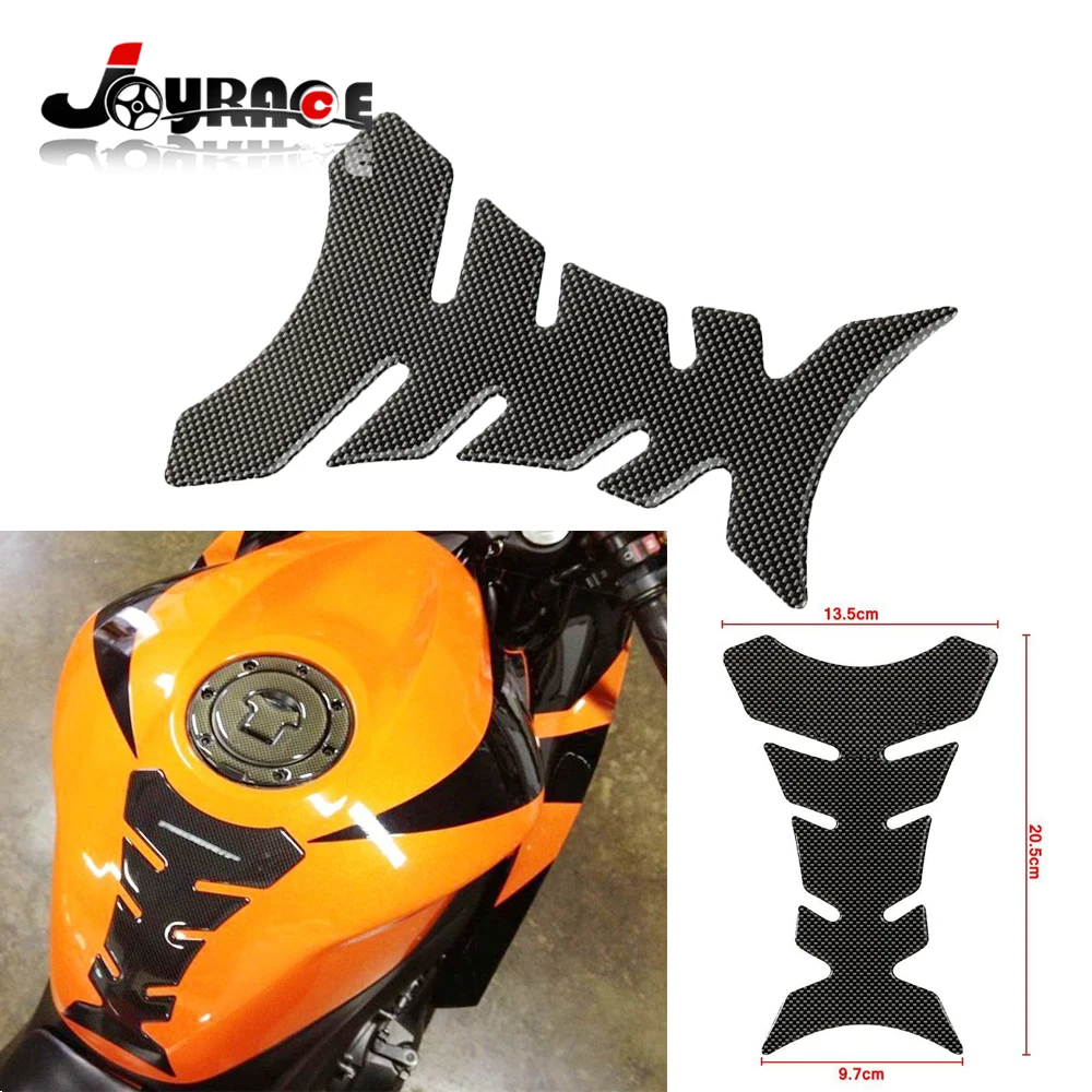 Motorcycle 3D Carbon Fiber Gel Oil Gas Fuel Tank Pad Protector Sticker Decal New