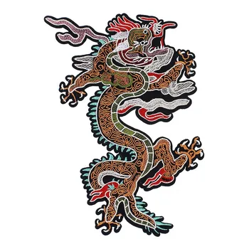 

10pieces Multicolours Chinese Nation Dragon Embroidery Sew on Patches Applique Fashion Brand Shoes Garment Accessories TH1189