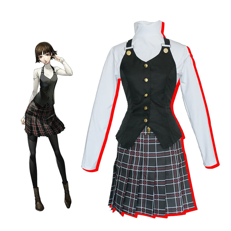 Persona 5 P5 Косплей Akira Kurusu Ren Amamiya Queen Makoto Niijima костюм Школьная форма для Хэллоуина