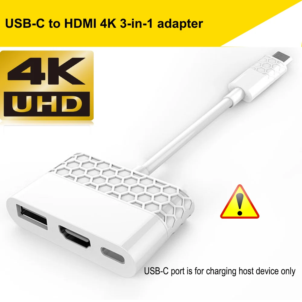 USB-C к HDMI VGA USB 3,0 DVI DP адаптер 4K 1080P многопортовая док-станция для apple macbook& pro(thunderbolt 3 оснащен