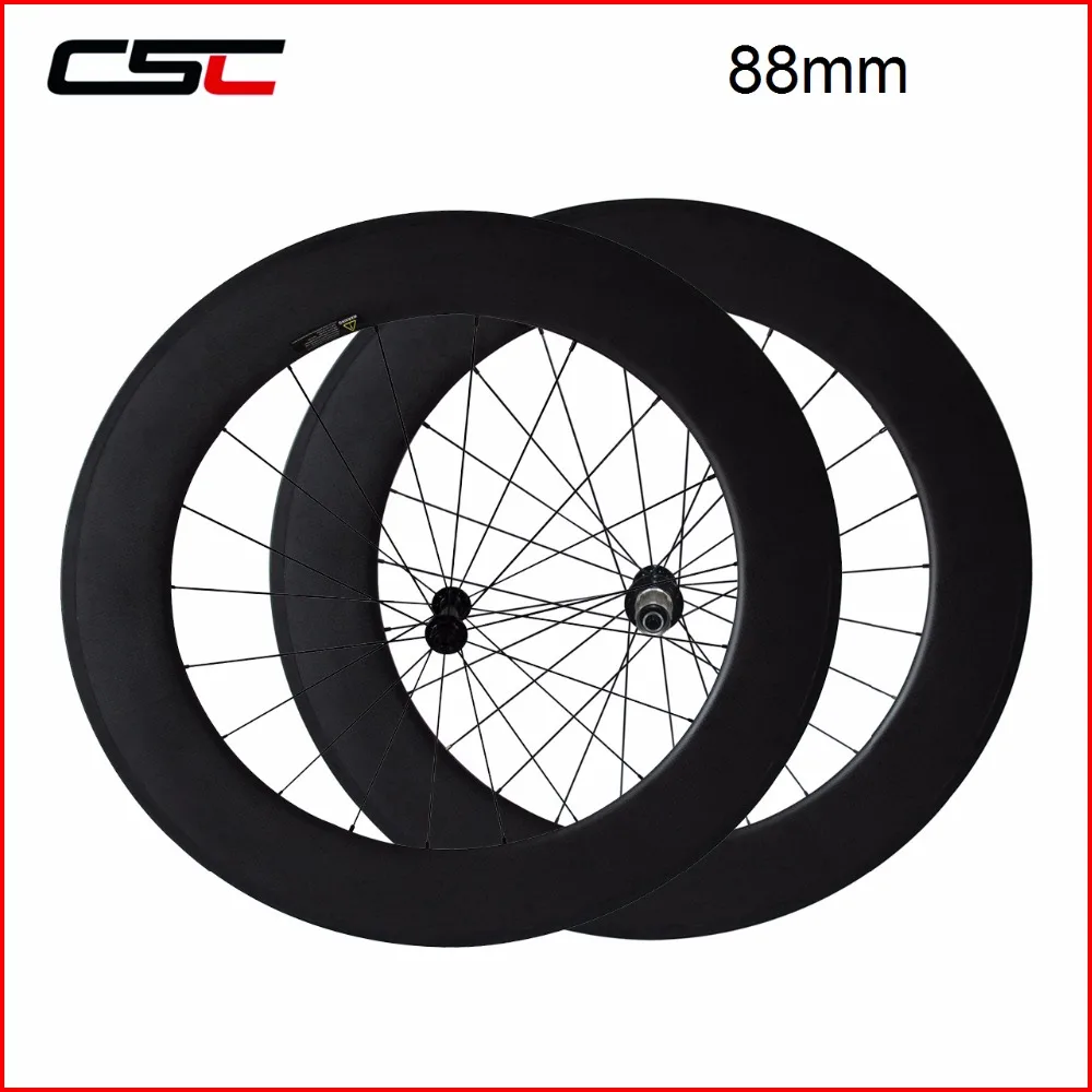 Top No Outer Holes SAT 700C Carbon Wheels  38/50/60mm Clincher Powerway R13 R36 Hub With Sapim CX-Ray CX Ray Tubeless Compatible 5