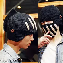 Новинка Римский рыцарь шлемы крутые Вязаные Лыжные Маски Ручной Работы шапки теплая зимняя шапка мужские и женские подарочные шапочки хорошего качества