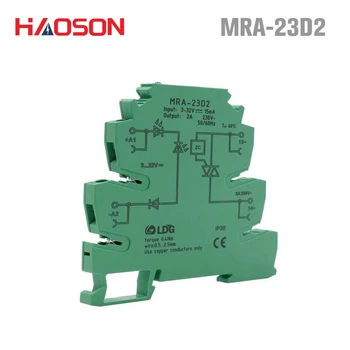 

10pcs/lot MRA-23D2 DIN Rail Terminal Blocks Input 2A: 3V 5V 12V 24V DC AC SSR Solid State Relay,relay module MRA-23D2