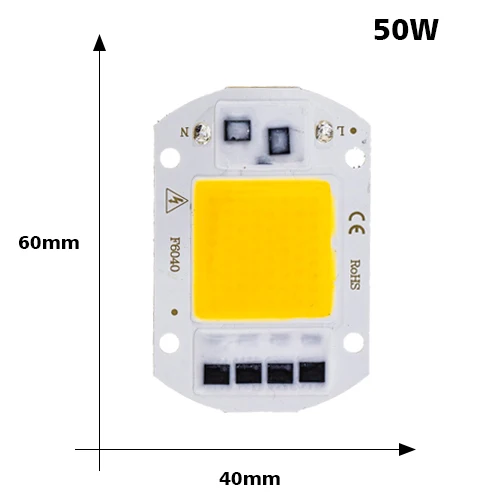KARWEN 6 шт. светодиодный COB чип лампы 10 Вт 20 Вт 30 Вт 50 Вт 220 В реальная мощность вход IP65 для наружного Светодиодный прожектор холодный теплый белый - Испускаемый цвет: MQ 50W