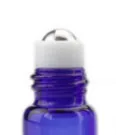 2 мл стеклянная многоразовая мини-рулон на пустой аромат духи эфирные масла бутылки с металлическим шариковым роликом косметический контейнер - Цвет: white inner Lid
