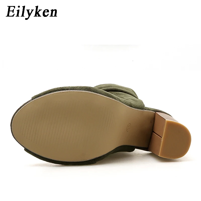 Eilyken/новые женские ботильоны с открытым носком на высоком каблуке; Модные осенние ботинки «Челси»; женские ботинки на молнии с открытым носком; сандалии