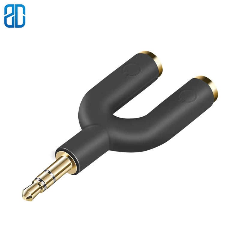

Headphone Splitter Adapter Aux Stereo Y Jack Splitter Adaptor 3.5mm Male to 2 Port 3.5mm Female Compatible with Headset,Earphone