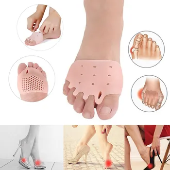 

5 Pairs Foot Care Tools Breathable Metatarsal Pads Ball of Foot Toe Pain Relief Cushions Metatarsal Pads Soft Silicone Running