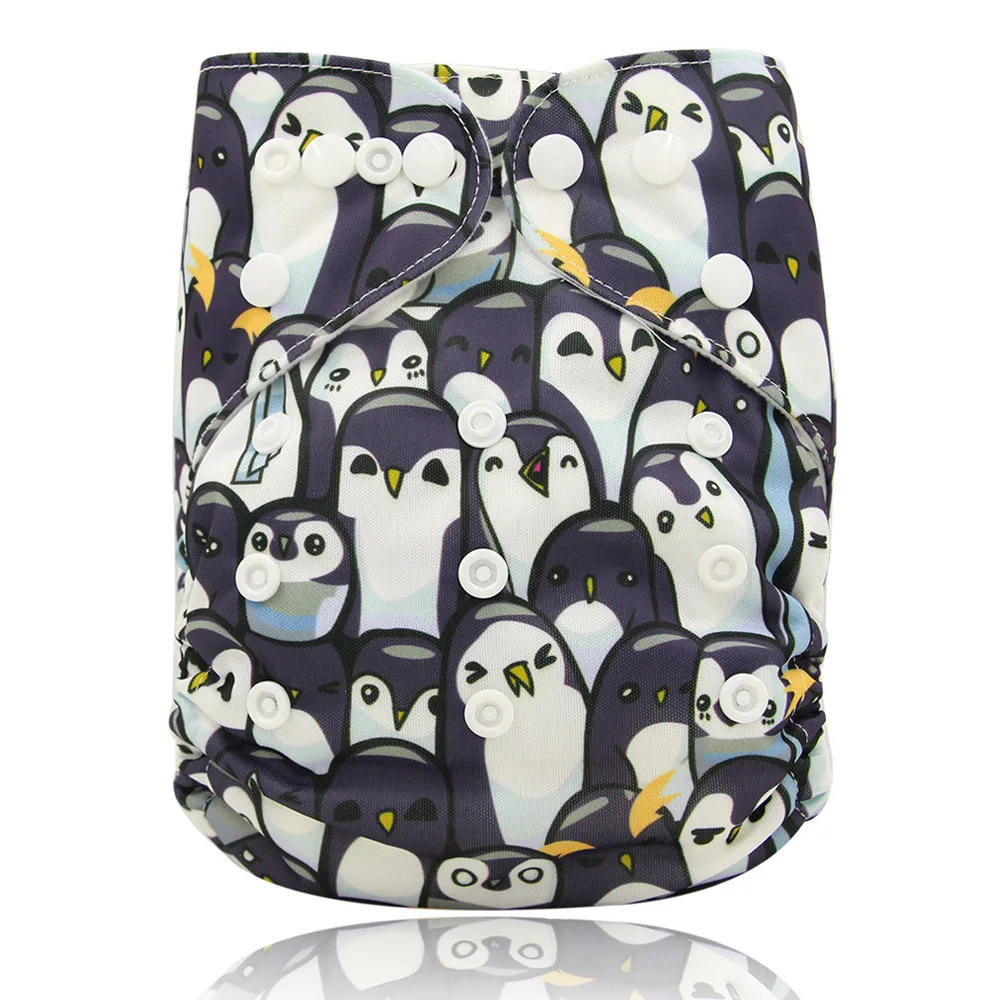 

Ohbabyka Newborn Cloth Diaper Washable Unicorn Cartoon Print Baby Diapers Reusable Nappies Couche Lavable Pocket Diaper Cover